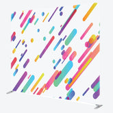 Aperturee - Aperturee Rainbow Paint Splash White Fabric Backdrop Cover